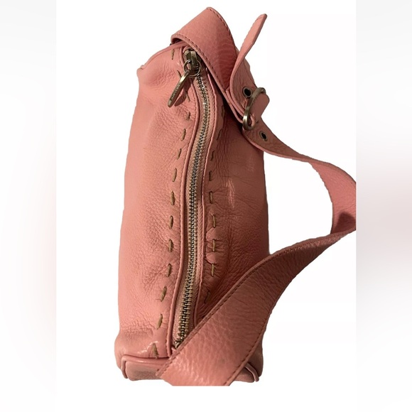 Sigrid Olsen Small  Hobo Purse/Shoulder Bag Genuine Smooth Leather Light Pink - Picture 8 of 15